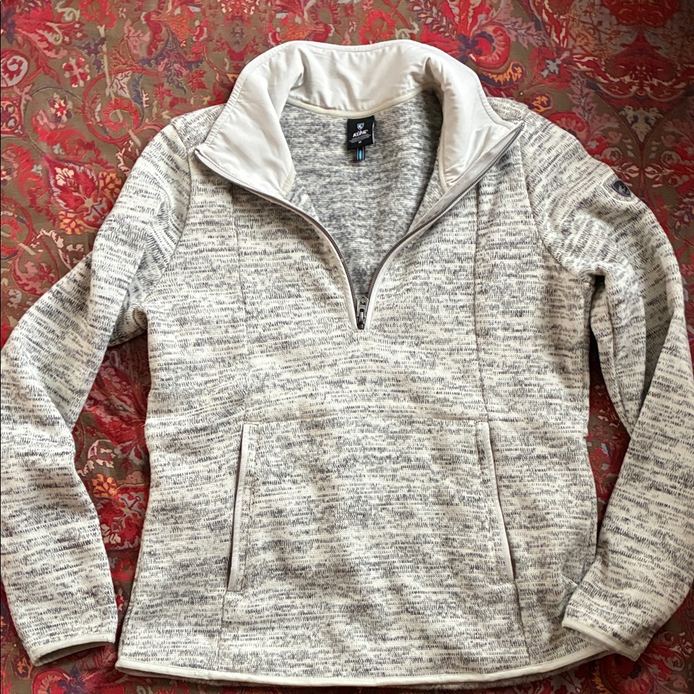 KUHL  M Gray Quarter-Zip Pullover